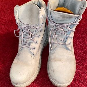 Grey timberland boots